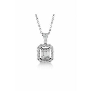 Colier Aur Alb - 14K - Diamante de Carate - 0.29 ct imagine