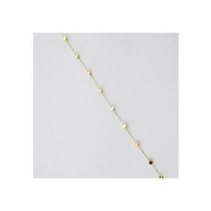 Bratara din Aur Galben - Alb - Roz de 18 k cu Cuburi Multicolore si Lant Diamantat - Ajustabila - 1.34g imagine