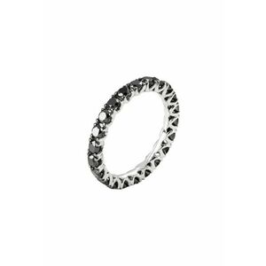 Inel Eternity Aur Alb - 18K - Diamante Naturale Negre de 1.07 carate - imagine