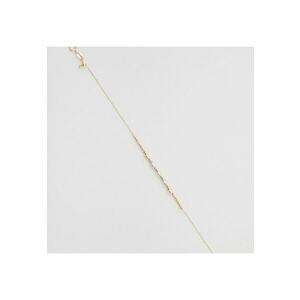 Bratara din Aur Galben - Alb - de 18 k cu Bile Ovale Diamantate si Lant Diamantat - 1.47g imagine