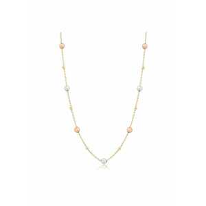 Colier din Aur Galben de 18 kt cu Bile Galbene - Albe - Roz - 2.26 g imagine