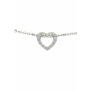 Colier din Aur Alb de14K cu Diamante naturale de 0.07 Carate imagine