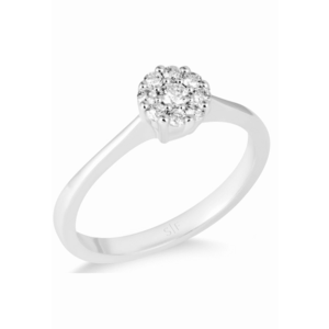 Inel Sevilia Aur Alb - 14K - Diamante de 0.22 Carate imagine