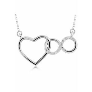 Colier Achen Aur Alb - 14K - Diamante de 0.04 Carate imagine