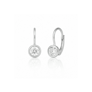 Cercei cu Tortite pentru Copii din Aur de 14K cu Zirconia - Sadwqfdra Ferretti - Alb/Transparent imagine