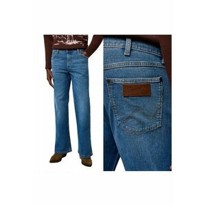 Blugi Barbati - Loose Boot - Straight Fit - Talie Medie - Lungi - Cu Fermoar - 5 Buzunare - Bumbac - Albastru - Albastru imagine