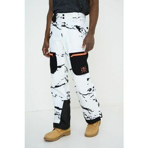 Pantaloni cu talie inalta pentru snowboarding - Alb/Negru imagine
