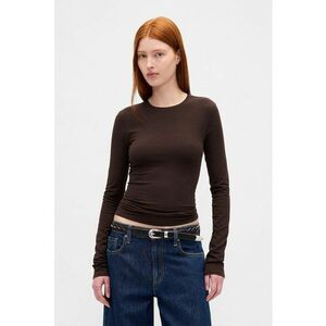 Bluza uni slim fit - Maro inchis imagine