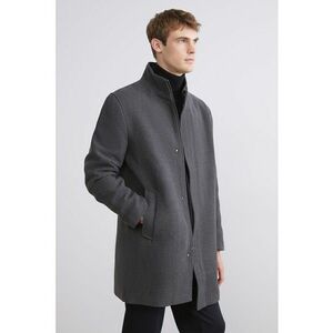 Palton regular-fit cu buzunare laterale - Gri inchis imagine