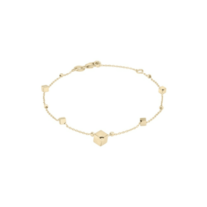 Bratara din Aur Galben de 18 kt cu Bile Diamantate si Cuburi - 1.42g imagine