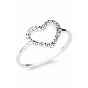 Inel Vantaa Aur Alb - 14K - Diamante de 0.14 Carate imagine
