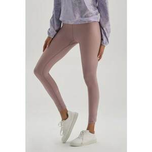 Colanti crop cu talie inalta - Roz prafuit imagine
