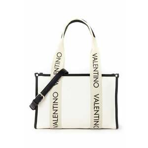 Geanta shopper din material textil cu manere cu logo Candle - Negru/Crem imagine