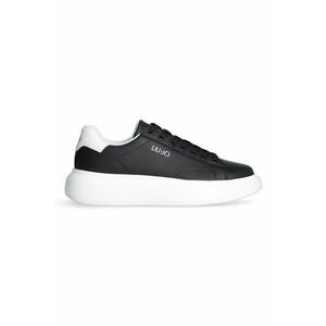 Pantofi sport de piele cu logo - Alb/Negru imagine
