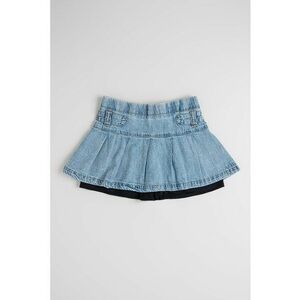 Fusta-pantalon din denim - Albastru deschis melange imagine