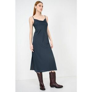 Rochie din satin Hadley - Albastru inchis imagine