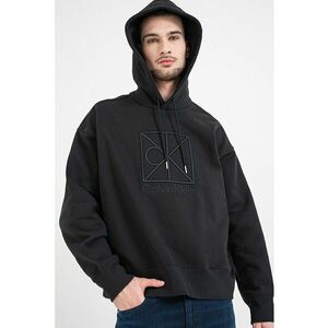 Hanorac din bumbac cu broderie logo - Negru imagine
