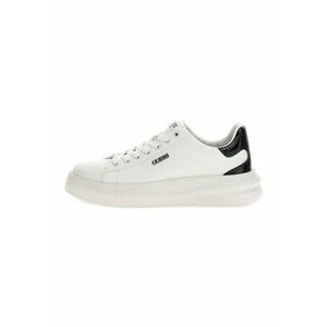 Pantofi sport din piele cu aplicatie logo - Alb/Negru imagine