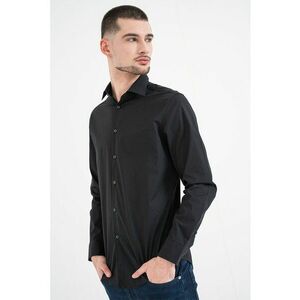 Camasa regular fit cu model uni - Negru imagine