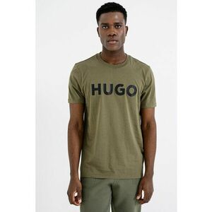 Tricou regular fit cu logo cauciucat Dulivio - Negru/Kaki inchis imagine