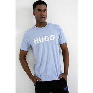Tricou regular fit cu logo cauciucat Dulivio - Alb/Albastru azur imagine