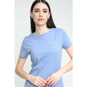 Tricou regular fit de bumbac Esogo - Albastru prafuit imagine