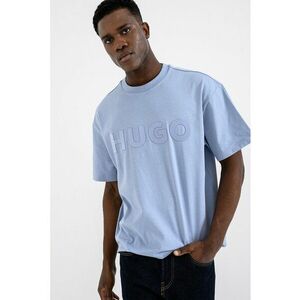 Tricou supradimensionat cu decolteu la baza gatului Dinkee - Albastru azur imagine