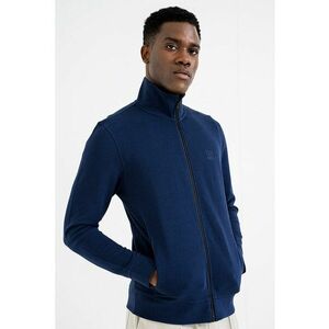 Bluza de trening cu fermoar si aplicatie logo discreta Zestart - Albastru indigo imagine