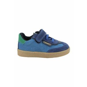 Pantofi sport din piele intoarsa cu inchidere velcro - Albastru inchis/Albastru royal/Verde aquamarin imagine