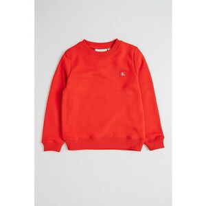 Bluza de trening din bumbac organic cu decolteu la baza gatului - Rosu imagine