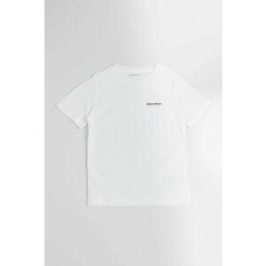 Tricou de bumbac cu logo - Alb optic imagine
