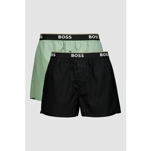 Set de boxeri cu banda logo in talie - 2 perechi - Negru/Verde pal imagine
