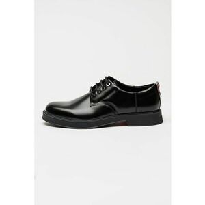 Pantofi derby din piele lacuita Lenner - Negru imagine