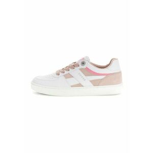 Pantofi sport low-cut din piele ecologica - Alb/Roz prafuit imagine