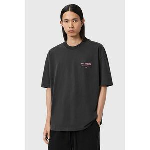 Tricou supradimensionat din bumbac organic cu logo Underground - Negru/Roz zmeuriu imagine