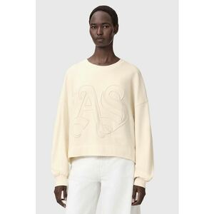 Bluza de trening supradimensionata cu logo brodat Lila - Crem imagine