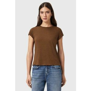 Tricou uni de bumbac - Caramel imagine