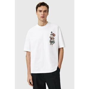 Tricou lejer cu model grafic - Rosu/Alb/Albastru imagine