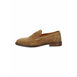 Pantofi loafer din piele intoarsa Lozham - Maro deschis imagine