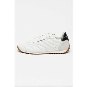 Pantofi sport low-cut din piele - Alb/Negru imagine