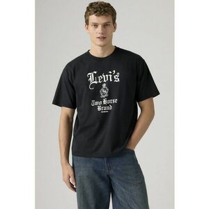 Tricou lejer din bumbac cu imprimeu - Negru imagine