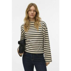 Bluza de bumbac organic - Negru/Bej deschis imagine