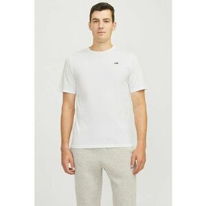 Tricou de bumbac cu decolteu la baza gatului - Alb imagine