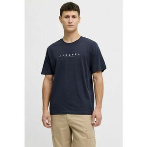 Tricou lejere din bumbac cu imprimeu logo - Bleumarin imagine