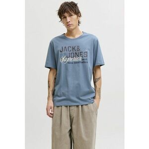 Tricou de bumbac cu imprimeu logo - Albastru lavanda imagine