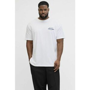 Tricou regular fit cu imprimeu pe piept - Alb optic imagine