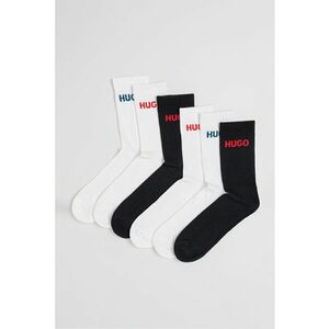 Set de sosete lungi cu striatii - 6 perechi - Alb/Negru imagine