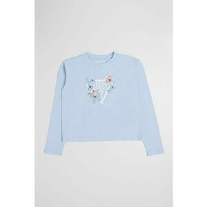 Bluza cu logo si imprimeu floral - Albastru deschis imagine