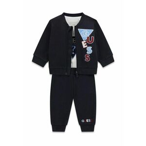 Set de trening si body cu logo - 3 piese - Alb/Albastru ultramarin imagine