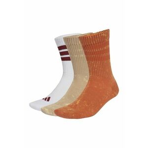 Set de sosete lungi unisex cu aspect decolorat - 3 Perechi - Alb/Portocaliu/Bej imagine